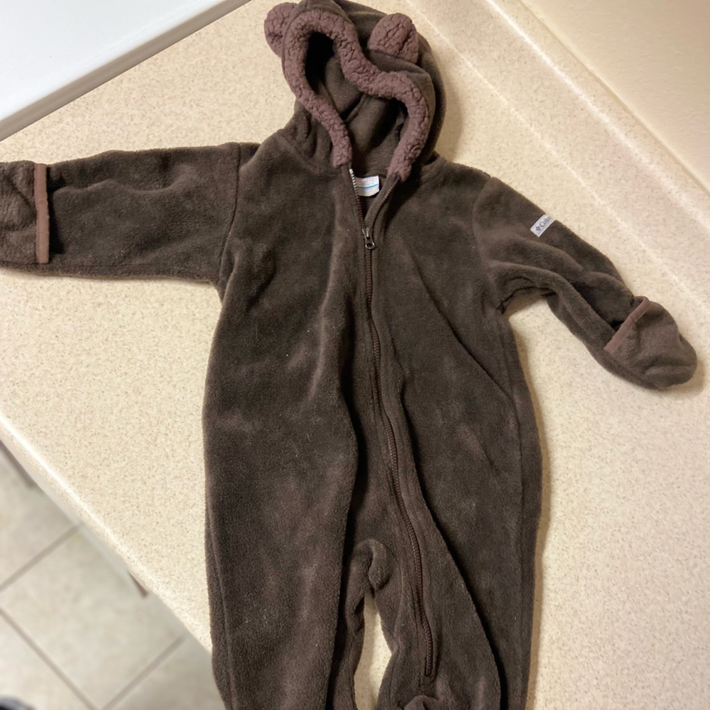 Columbia baby bear bunting suit